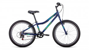 Велосипед Forward Iris 24 1.0 темно-синий/зеленый рама 12&quot; (2022) 