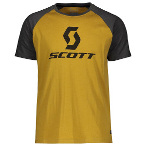 Футболка Scott 10 Icon Raglan к/рук ochre yellow melange/dark grey melange (2020) 