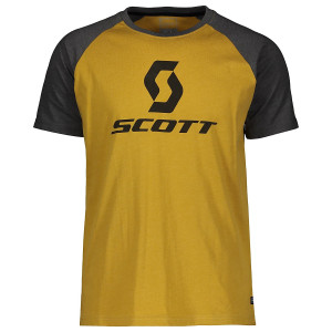 Футболка Scott 10 Icon Raglan к/рук ochre yellow melange/dark grey melange (2020) 