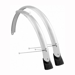 Крылья Stels HD-2 26&quot; полноразмерные  стальные хромированные к дорожным велосипедам 