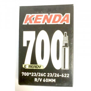 Велокамера 28&quot; Kenda спортивный ниппель, узкая, 60 мм 700х18/25C 