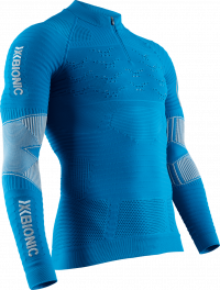 Термобелье X-Bionic футболка Effektor 4.0 TRAIL RUNNING HALF ZIP LG SL Teal Blue/Dolomite Grey MEN