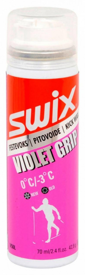 Мазь держания Swix жидкая аэрозоль violet liquid 0C to -2C 70 мл (V50LC) 