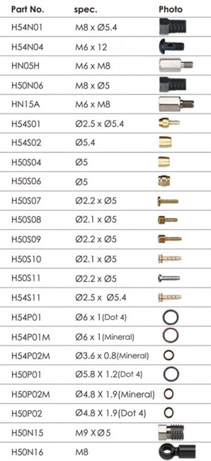 Болт компрессионный M8*Ø5.4 для BENGAL/HAYES/TEKTRO 