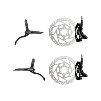 Торм. набор гидр. CLARKS 3-627 диск. пара перед+зад. REACT-4 (ЧЕТЫРЕХПОРШНЕВОЙ, минерал. масло, ротор 160+160мм+суппорт+торм.ручка, VX851) 315г черный