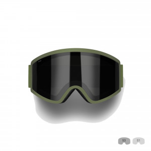 Маска горнолыжная WhiteLab ES2 olive green (2026) 