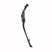 Подножка 20"-28" STELS FSDA-616-37 задняя, крепление на 2 пера вилки, телескопическая, алюминиевая черная
