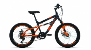 Велосипед Altair MTB FS 20 disc серый/оранжевый Рама: 14&quot; (2022) 