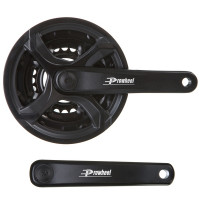 Шатуны Prowheel TA-CQ02 Crank 175mm; Chainrings 24/34/42T w/plastic Black Chainguard