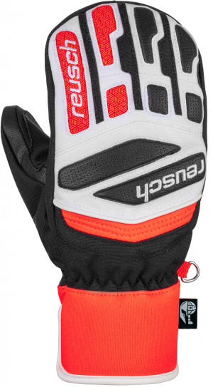 Варежки горнолыжные Reusch Worldcup Warrior R-Tex XT Junior Mitten black/white/fluo red (2022) 