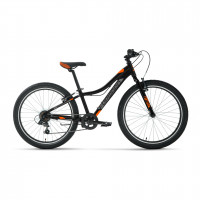 Велосипед Forward Twister 24 1.0 черный/оранжевый рама: 12" (2023)
