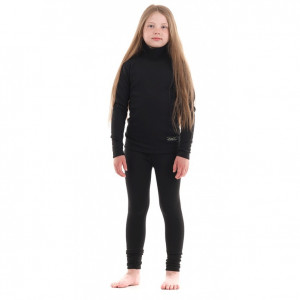Детское термобелье Dragonfly Зима высокий ворот Black (2021) 