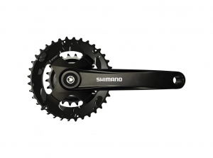 Система Shimano MT101, 175мм, для 2x9ск, Кв, 36/22, без защиты., с болтами крепл., цвет черный 