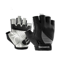 Велоперчатки ROCKBROS S030 RB_S030BK-L, короткие пальцы, с липучкой, черные Велоперчатки ROCKBROS S030 RB_S030BK-L, короткие пальцы, с липучкой, черные