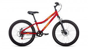 Велосипед Forward Iris 24 2.0 D красный/желтый рама 12&quot; (2022) 