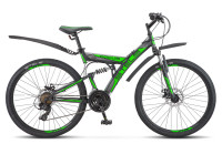 Велосипед Stels Focus MD 26" 21-sp V010 черный/зеленый (2021)