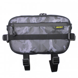 Сумка на руль Protect Bike Tour 31x18x8 см фиолетовая с принтом 