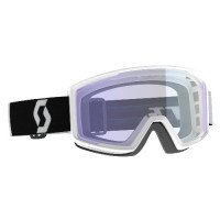 Маска Scott Factor Pro Goggle team white/black/illuminator blue chrome