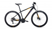 Велосипед Forward APACHE 27.5 3.0 disc черный/оранжевый рама: 17" (2021)