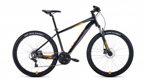 Велосипед Forward Apache 27.5 3.0 disc черный/оранжевый рама: 17&quot; (2021) 