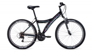 Велосипед Forward Dakota 26 2.0 черный/голубой Рама: 16.5&quot; (2021) 