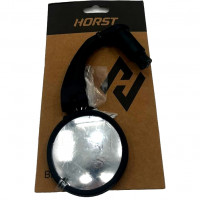 Зеркало Horst 00-190861 круглое панорамное D=70 мм креп. в торец руля черное