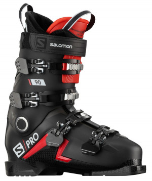 Горнолыжные ботинки Salomon S/PRO 90 jet black/red/belluga (2020) 