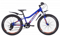 Велосипед Dewolf Ridly JR 24 электро-синий/красно-оранжевый/черный/белый (2021) 