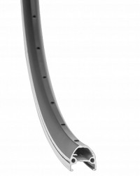 Обод Stels 26" (ЖВМЗ) двойной алюминиевый чёрный с серебристой проточкой 32Н