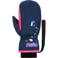 Варежки горнолыжные Reusch Kids Mitten dress blue/knockout pink