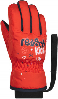 Перчатки горнолыжные Reusch Kids Fire Red/Dress Blue/White
