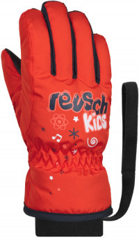Перчатки горнолыжные Reusch Kids fire red/dress blue/white