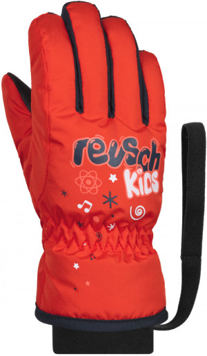 Перчатки горнолыжные Reusch Kids fire red/dress blue/white 