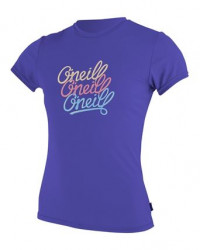 Гидромайка детская O'Neill короткий рукав GIRLS SKINS S/S RASH TEE COBALT (235) (4118 235) (2017)