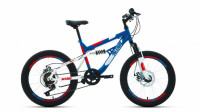Велосипед Altair MTB FS 20 disc синий/красный рама: 14" (2022)