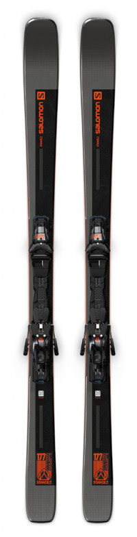 Горные лыжи Salomon E Stance 84 + крепления M12 GW F 90 Gray/Red/Black (2022)