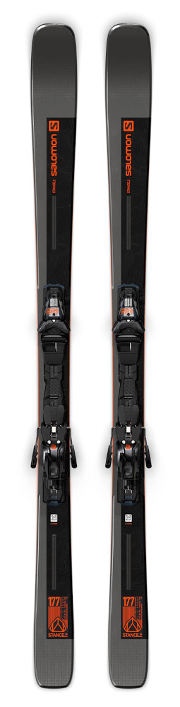 Горные лыжи Salomon E Stance 84 + крепления M12 GW F 90 Gray/Red/Black (2022) 
