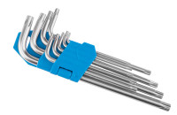 Набор ключей Torx KENLI KL-9705T T10/T15/T20/T25/T27/T30/T40/T45/T50 в клипсе