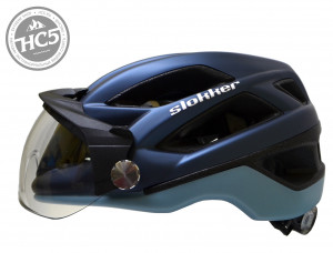 Шлем Slokker Bike Helm Penegal visor clear blue 