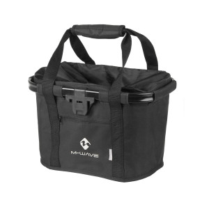 Сумка M-WAVE 5-122384 на руль склад. алюм. каркас V=20л б/съемн. с ручками+защита от дождя черная UTRECHT FOLD 