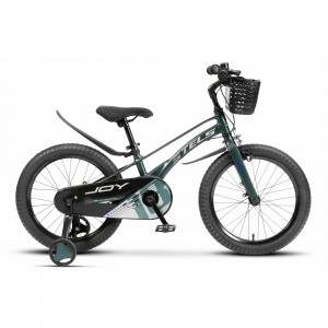Велосипед Stels Joy KB 14" Z010 (м) темно-серый/зеленый (2025) 