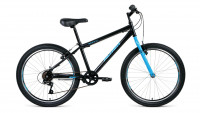 Велосипед Altair MTB HT 24 1.0 черный/голубой рама: 12" (2021)