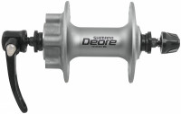 Втулка передняя Shimano Deore, M525A, 36 отвертстий, QR, 6-болтов, серебристая