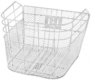 Велокорзина передняя Stels JL-027 для 28&quot;, стальная, белая 