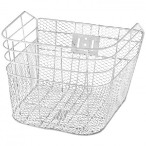 Велокорзина передняя Stels JL-027 для 28" стальная белая 