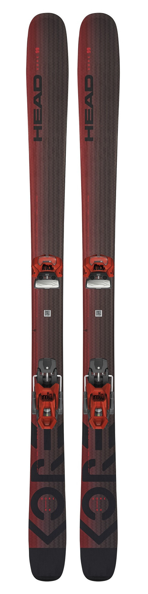 Горные лыжи Head Kore 99 + Крепление ATTACK 14 GW BR 110 [A] black-red ...