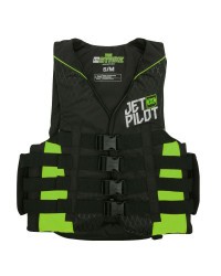 Спасательный жилет нейлон мужской Jetpilot Strike ISO 50N Nylon Vest w. Super Grip Green (2018)