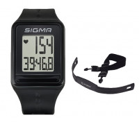Часы спортивные SIGMA SPORT iD.GO: пульсометр, секундомер, часы. Чёрный