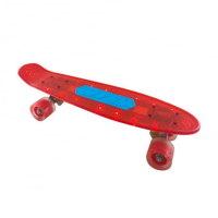 Скейтборд детский Navigator пластик, 56x15x11 см, со свет. эффектами, красный
