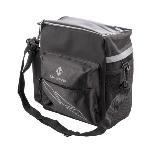 Сумка M-WAVE 5-122385 на руль быстросъемн. с плеч. ремнем отдел. д/карт (20) черная 